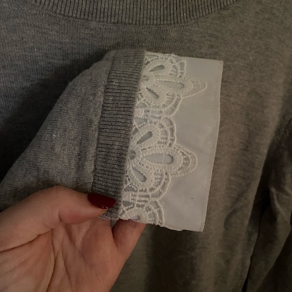 L - sweater with lace detail - Picture 3 of 5